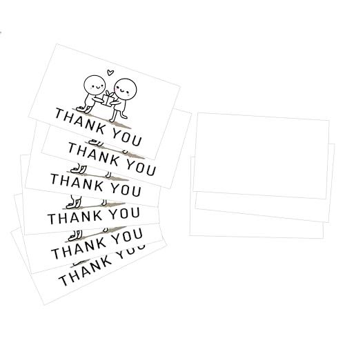 ARBEIT Dankeschön-Cartoon-Karten zum Teilen von Momenten, 8,9 x 5,1 cm, für Kunden, Freunde, Lehrer, Kollegen, 100 Stück von ARBEIT