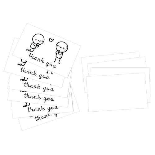 ARBEIT Dankeskarten mit Cartoon-Muster, 8,9 x 5,1 cm, für Kunden, Lehrer, Kollegen, Freunde, 100 Stück von ARBEIT
