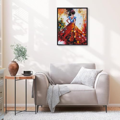 ARBUTUS DIY Malen nach Zahlen, Bastelset für Erwachsene, Bilder zum Malen nach Zahlen, Blumenmädchen, Heimdekoration, Wandgeschenk (40 x 50 cm, D) von ARBUTUS