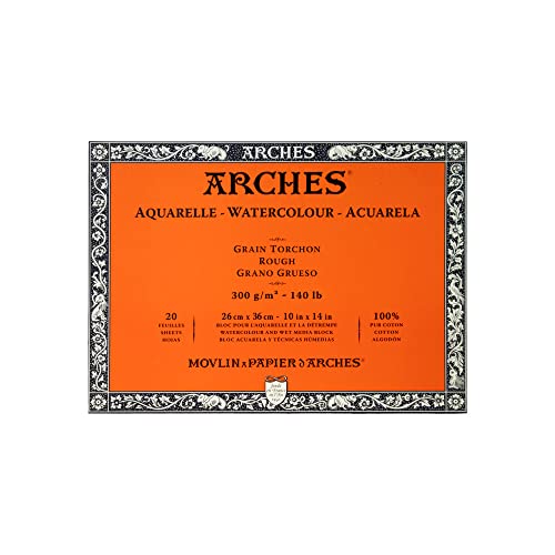 Arches MOR52360 Aquarellblock, Holz, weiß, 36 x 26 x 1 cm, 20 von ARCHES
