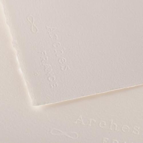 Set mit 10 Aquarellbögen, 56 x 76 cm, 300 g/m², feine Körnung, weiß von ARCHES