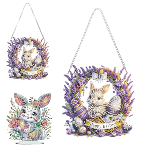 Diamond Painting Ostern Türkranz, DIY Diamond Painting Ostern Anhänger mit Kette, 5D Diamant Painting Fensterbilder, Diamant Painting Ostereier zum Aufhängen für Fenster Wand Und Eingang Decor Diamond Painting Ostern Türkranz, DIY Diamond Painting Ostern Anhänger mit Kette, 5D Diamant Painting Fensterbilder, Diamant Painting Ostereier zum Aufhängen für Fenster Wand Und Eingang Decor von ARCHWANG