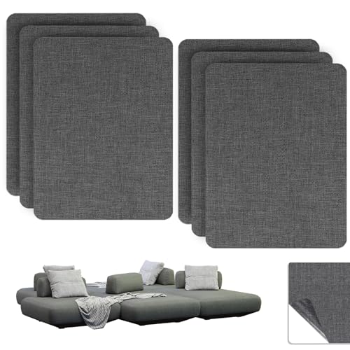 Flicken Selbstklebend Stoff, 6 Stück Reparaturpatch für Sofastoffe, 10 x 15,5 cm, Leinenstoff Reparaturflicken, Selbstklebende Patches, für Sofa Zelt Möbel Autositz Liege, Dunkelgrau Flicken Selbstklebend Stoff, 6 Stück Reparaturpatch für Sofastoffe, 10 x 15,5 cm, Leinenstoff Reparaturflicken, Selbstklebende Patches, für Sofa Zelt Möbel Autositz Liege, Dunkelgrau von ARCPNRT