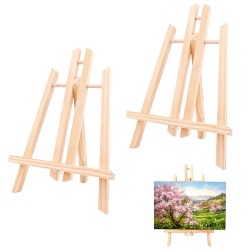 Tisch Staffelei Holz, 2 Stück Zusammenklappbare Mini Staffelei, 30 x 19 cm Kleine Holz für Bilder, Deko Stander, Leinwand Ausstellung, für Dekorative Regale, Kunsthandwerk, Fotodisplays Tisch Staffelei Holz, 2 Stück Zusammenklappbare Mini Staffelei, 30 x 19 cm Kleine Holz für Bilder, Deko Stander, Leinwand Ausstellung, für Dekorative Regale, Kunsthandwerk, Fotodisplays von ARCPNRT