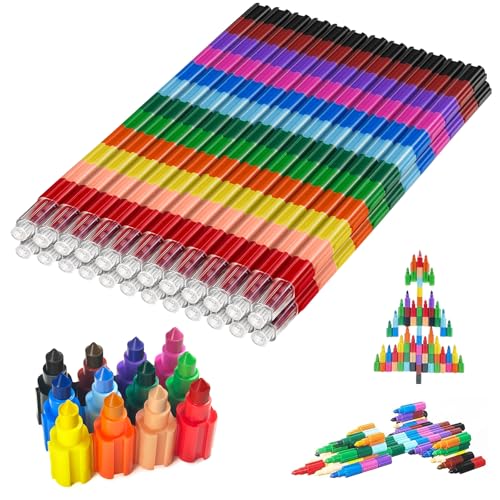 ARDFFA Stapelbare Buntstifte Kinder Wachsmalstifte 24 Stück, Baustein Buntstifte für Jungen Mädchen, Ideal für Mitgebsel Kindergeburtstags, Geburtstagsparty, Schule Belohnungen, Kindertag, Weihnachten ARDFFA Stapelbare Buntstifte Kinder Wachsmalstifte 24 Stück, Baustein Buntstifte für Jungen Mädchen, Ideal für Mitgebsel Kindergeburtstags, Geburtstagsparty, Schule Belohnungen, Kindertag, Weihnachten von ARDFFA