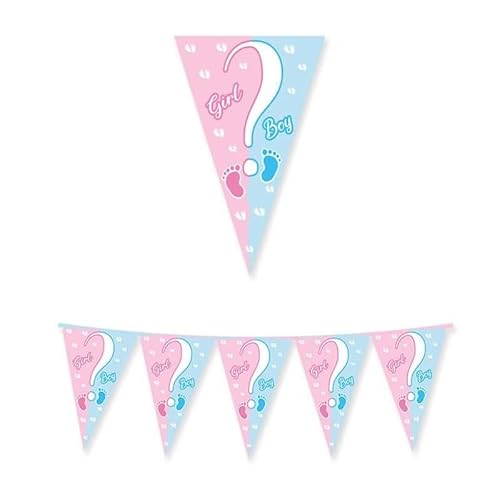 ARDITO MICHELE Flagge für Jungen oder Mädchen ? (Boy Or Girl ?) Girlande Baby Shower Geburt 300 x 30 cm Party Fest von ARDITO MICHELE