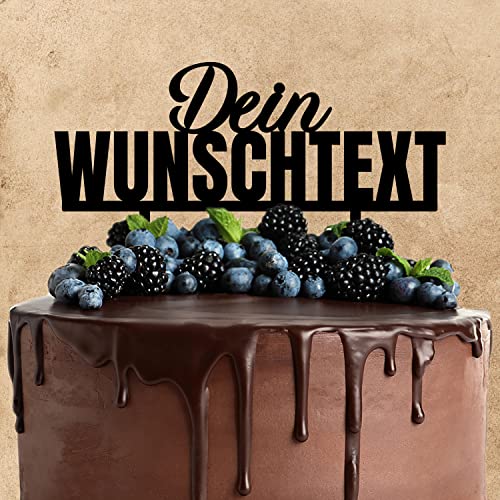 Wunschtext Cake Topper aus Acryl zur Hochzeit Geburtstag Taufe Party usw. | für Dich personalisiert | Wunschnamen | Kuchendeko Tortenstecker | schwarz | Kuchendekoration und Tortenschmuck Wunschtext Cake Topper aus Acryl zur Hochzeit Geburtstag Taufe Party usw. | für Dich personalisiert | Wunschnamen | Kuchendeko Tortenstecker | schwarz | Kuchendekoration und Tortenschmuck von AREA17
