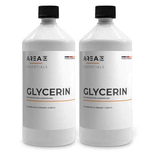 Area52 – Glycerin 2x1L technische Qualität mit 86,5% Reinheit – Vielseitiges Glyzerin für Frostschutzmittel, Schmiermittel, Weichmacher, Trennmittel & Feuchthaltemittel – Nur für techn. Anwendungen Area52 – Glycerin 2x1L technische Qualität mit 86,5% Reinheit – Vielseitiges Glyzerin für Frostschutzmittel, Schmiermittel, Weichmacher, Trennmittel & Feuchthaltemittel – Nur für techn. Anwendungen von AREA52