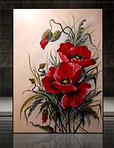 AREPAS 5D Diamond Painting Full Set Rote Mohnblume 25x30cm DIY Malen nach Zahlen Diamant Malerei Kit DIY Kreuzstich Diamant Gemälde Stickerei Diamant Painting Bilder Kunst Handwerk Dekoration AREPAS 5D Diamond Painting Full Set Rote Mohnblume 25x30cm DIY Malen nach Zahlen Diamant Malerei Kit DIY Kreuzstich Diamant Gemälde Stickerei Diamant Painting Bilder Kunst Handwerk Dekoration von AREPAS