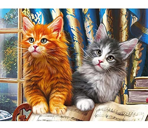 DIY Diamant Gemälde Malen Nach Zahlen Kits Norwegische Waldkatze 30x40cm Diamond Painting Bilder, 5D Diamant Painting Kit, Vollbohrer Kristall Strass Stickerei Mosaik Gemälde für Wand Dekoration DIY Diamant Gemälde Malen Nach Zahlen Kits Norwegische Waldkatze 30x40cm Diamond Painting Bilder, 5D Diamant Painting Kit, Vollbohrer Kristall Strass Stickerei Mosaik Gemälde für Wand Dekoration von AREPAS