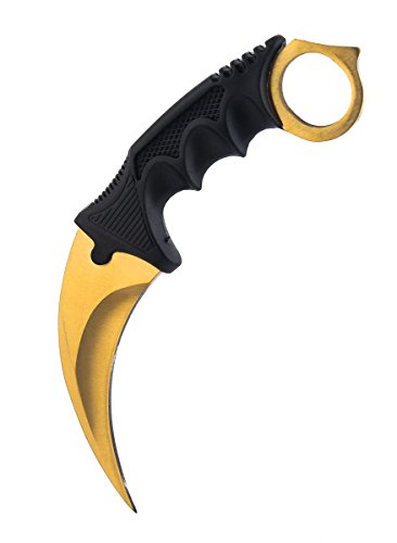 ARIKnives CSGO Karambit - Gold Steel - Legal Messer Skin Scharf Counter-Strike Global Offensive Sammlerstück - Bundle von ARIKnives