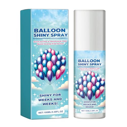 Ballonspray zum Glänzen | Ballonspray für Glanz und längere Haltbarkeit | Hohe Helligkeit | Verbessert Ballons für Partydekoration | Kratzfest & Ultrafeiner Nebel | Einfache Anwendung von ARIOU