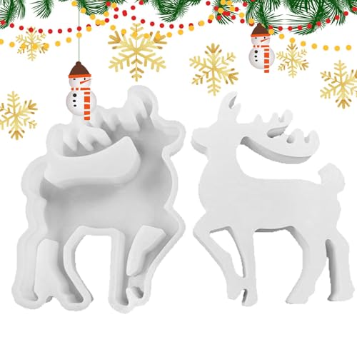 Silikonform für Weihnachten, Hirsch, Silikonform zur Kerzenherstellung, handgefertigte Gießform aus Weihnachtsdeh, wiederverwendbar, antihaftbeschichtet, für Schokolade, Süßigkeiten Silikonform für Weihnachten, Hirsch, Silikonform zur Kerzenherstellung, handgefertigte Gießform aus Weihnachtsdeh, wiederverwendbar, antihaftbeschichtet, für Schokolade, Süßigkeiten von ARIOU