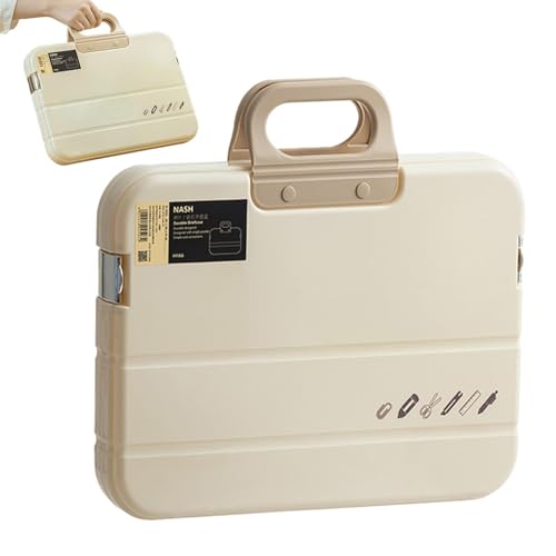 Tragbare Dokumententasche – A4-Papier-Aktenordner-Tragetasche mit Schloss, A4-Papier-Informationstasche, Testpapier-Aufbewahrungsbox, Aktenaufbewahrungsbox mit Griff für Zuhause, Reisen, Ausgehen Tragbare Dokumententasche – A4-Papier-Aktenordner-Tragetasche mit Schloss, A4-Papier-Informationstasche, Testpapier-Aufbewahrungsbox, Aktenaufbewahrungsbox mit Griff für Zuhause, Reisen, Ausgehen von ARIOU