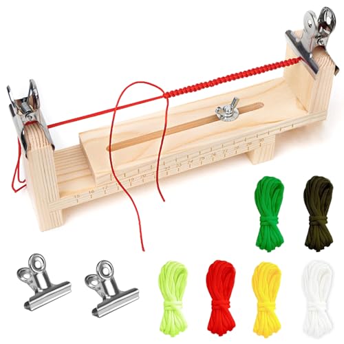 Wood Paracord Jig Armband Maker, ARJDXDP Paracord-Vorrichtung, Armband Herstellen Kit, Mit 6 Fallschirmschnüren Und 2 Klemme Zum Paracord-flechten Diy-armband-strickwerkzeug Wood Paracord Jig Armband Maker, ARJDXDP Paracord-Vorrichtung, Armband Herstellen Kit, Mit 6 Fallschirmschnüren Und 2 Klemme Zum Paracord-flechten Diy-armband-strickwerkzeug von ARJDXDP