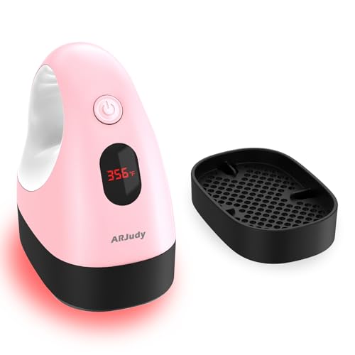 ARJudy Mini Transferpresse – Ultraleichte tragbare Hitzepresse & Presse Plotter Maschine mit 3 Heizstufen & Temperaturanzeige, Mini Bügeleisen für Basteln, T-Shirts, Schuhe, Hüte & HTV-Vinyl DIY, Rosa von ARJudy