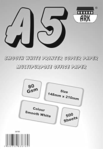 ARK A5-Papier für jeden Tag, 80 g/m², glatt, Weiß, 500 Blatt ARK A5-Papier für jeden Tag, 80 g/m², glatt, Weiß, 500 Blatt von ARK