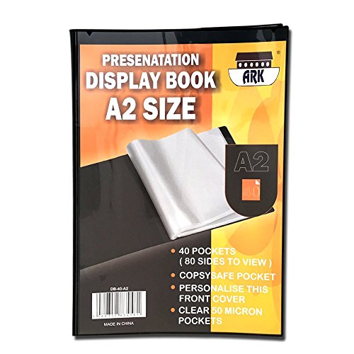 ARK Präsentationsmappe, A2, 40 Taschen, Schwarz, 1 Stück von ARK