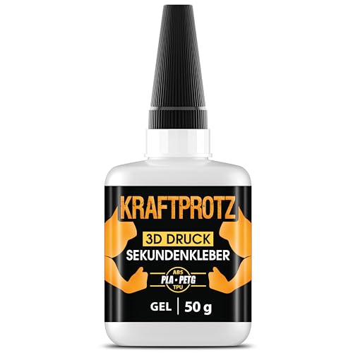 50 g 3D DRUCK Sekundenkleber extra stark - Inkl. Anti-Austrocknung-Spitze - KRAFTPROTZ - Dickflüssiger Superkleber - Wasserfest - PLA-Kleber, ABS-Kleber, PETG-Kleber & TPU-Kleber 50 g 3D DRUCK Sekundenkleber extra stark - Inkl. Anti-Austrocknung-Spitze - KRAFTPROTZ - Dickflüssiger Superkleber - Wasserfest - PLA-Kleber, ABS-Kleber, PETG-Kleber & TPU-Kleber von ARKA