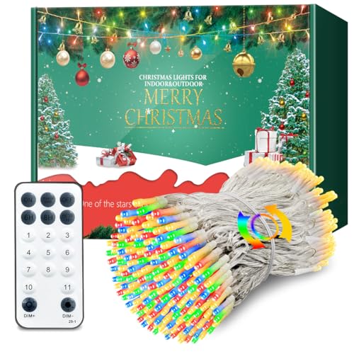 ARKOCHIC 30M Warmweiß und Bunt Lichterkette, 300 warmweiß LED Lichterkette Weihnachtsbaum innen,8 Modi Weihnachtsbeleuchtung für Garten Balkon, Transparentes Seil ARKOCHIC 30M Warmweiß und Bunt Lichterkette, 300 warmweiß LED Lichterkette Weihnachtsbaum innen,8 Modi Weihnachtsbeleuchtung für Garten Balkon, Transparentes Seil von ARKOCHIC