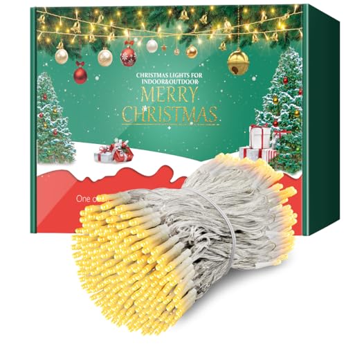 ARKOCHIC 30M warmweiß Lichterkette, 300 warmweiß LED Lichterkette Weihnachtsbaum innen,8 Modi Weihnachtsbeleuchtung aussen für Garten Balkon, Transparentes Seil ARKOCHIC 30M warmweiß Lichterkette, 300 warmweiß LED Lichterkette Weihnachtsbaum innen,8 Modi Weihnachtsbeleuchtung aussen für Garten Balkon, Transparentes Seil von ARKOCHIC