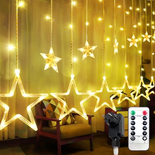 ARKOCHIC Lichterkette Sterne, 138 LEDs 2M Weihnachtslichterkette,Warmweiß Lichterkette Innen/Außen, Wasserdicht Weihnachtsbeleuchtung mit 12 Sterne und 8 Modi, Weihnachtsdeko Für Fenster, Lights ARKOCHIC Lichterkette Sterne, 138 LEDs 2M Weihnachtslichterkette,Warmweiß Lichterkette Innen/Außen, Wasserdicht Weihnachtsbeleuchtung mit 12 Sterne und 8 Modi, Weihnachtsdeko Für Fenster, Lights von ARKOCHIC