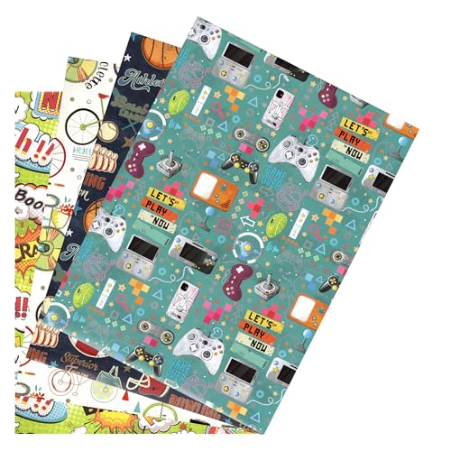 ARKRAFT Geschenkpapier Set mit 4 Bögen Format xxl Papier fsc (Mädchen) von ARKRAFT