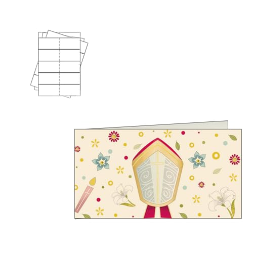 ARKRAFT Kärtchen für Gastgeschenke zum Basteln, Papier, 300 g, personalisierbar mit PC und Drucker (Heilige Firmung, 40) von ARKRAFT