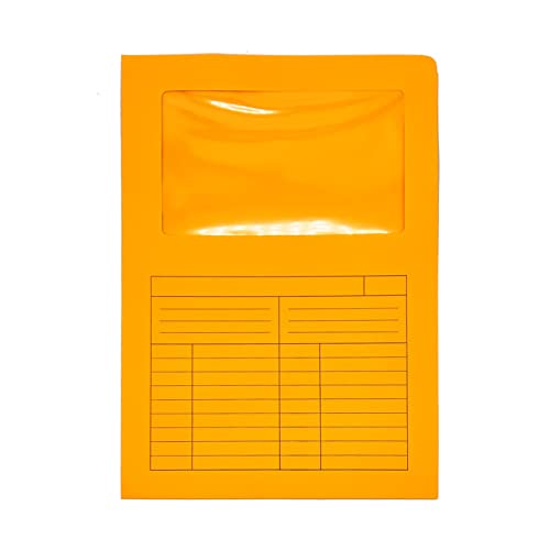 ARKRAFT Office-Dokumentenmappe mit Fenster A4 (10, Orange) von ARKRAFT