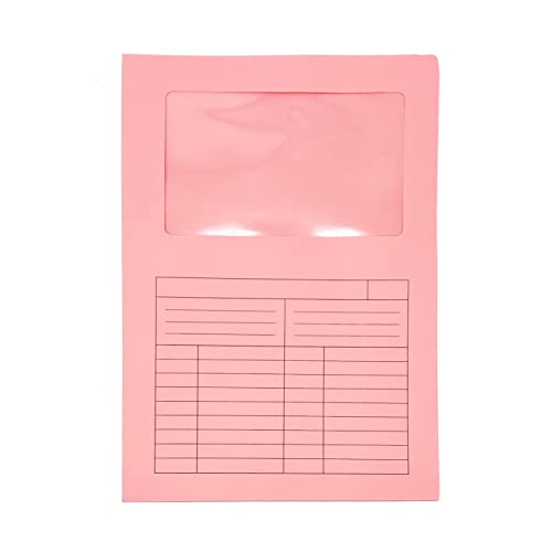ARKRAFT Office-Dokumentenmappe mit Fenster A4 (10, Rosa) von ARKRAFT