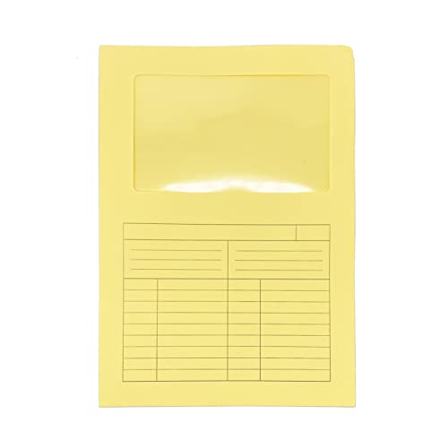 ARKRAFT Office-Dokumentenmappe mit Fensterformat A4 (10, gelb) von ARKRAFT