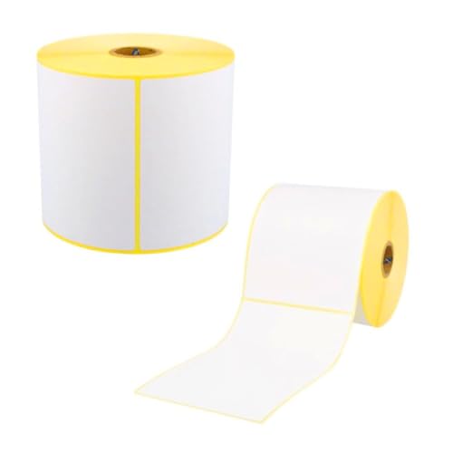 ARLI Thermoetiketten 100 x 150 mm | 2x Rollen (1000 Etiketten) | 500 Stück pro Rolle Kern 25,4 mm Perforiert/Perforation Permanent haftend Thermodirekt Etiketten Versandetiketten für Thermodrucker von ARLI