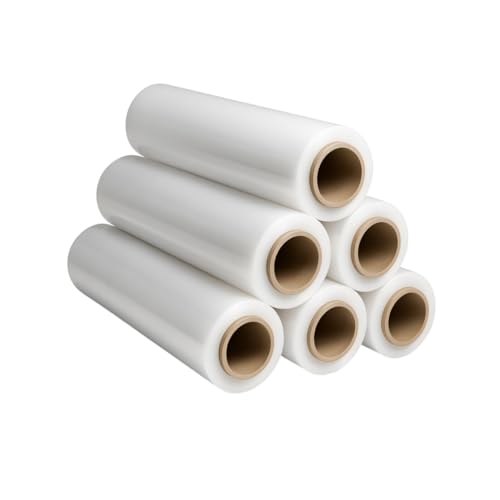 ARLI 6x Stretchfolie 500mm x 250m transparent Handstretchfolie 14µm für Palettensicherung bis 600kg Verpackungsfolie Palettenfolie zur Stabilisierung und Sicherung von Paletten Wickelfolie von ARLI