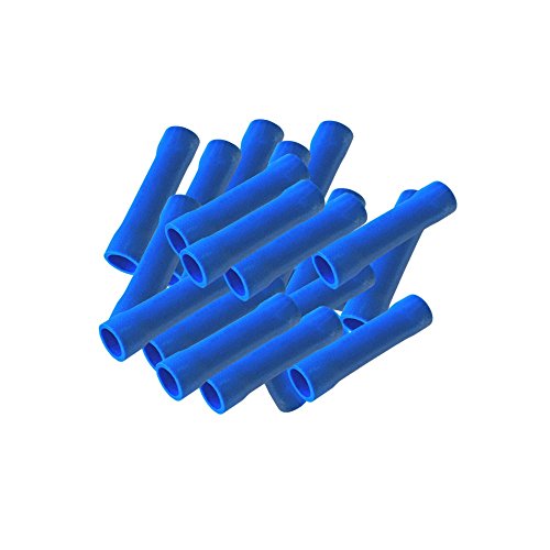 Stossverbinder isoliert blau 100x Stoßverbinder 1,5 - 2,5 mm vollisoliert Crimpzange Quetschverbinder Kabelverbinder Crimp Zange Verbinder Kabelschuhe kfz ARLI von ARLI