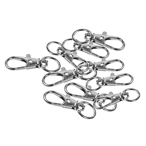 ARMED 10 Stück Metallverschluss Swivel Trigger Clips Karabinerhaken SchlÜSselanhänger DIY Silber ARMED 10 Stück Metallverschluss Swivel Trigger Clips Karabinerhaken SchlÜSselanhänger DIY Silber von ARMED
