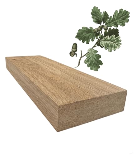 ARMLAZER Vierseitig gehobelte Eichenstücke, rohes Stück aus Eiche für die Kreativität, Material für eine CNC-Fräsmaschine, Holz zur Herstellung von Messergriffen (1 Stück 30 x 100 x 300) von ARMLAZER