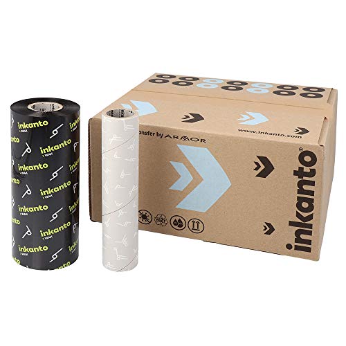 ARMOR AWR1 Thermotransfer Farbband - 154 mm x 300 m - Wachs Farbband schwarz, 5 Rolle/n in 1 Packung, 25 mm Kern, Außenwicklung, T57637QG, Thermotransferfolie für unbeschichtete Papieretiketten ARMOR AWR1 Thermotransfer Farbband - 154 mm x 300 m - Wachs Farbband schwarz, 5 Rolle/n in 1 Packung, 25 mm Kern, Außenwicklung, T57637QG, Thermotransferfolie für unbeschichtete Papieretiketten von ARMOR