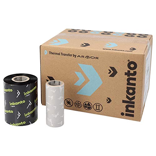 ARMOR AWR1 Thermotransfer Farbband - 80 mm x 300 m - Wachs Farbband schwarz, 10 Rolle/n in 1 Packung, 25 mm Kern, Außenwicklung, T62422QG, Thermotransferfolie für unbeschichtete Papieretiketten ARMOR AWR1 Thermotransfer Farbband - 80 mm x 300 m - Wachs Farbband schwarz, 10 Rolle/n in 1 Packung, 25 mm Kern, Außenwicklung, T62422QG, Thermotransferfolie für unbeschichtete Papieretiketten von ARMOR