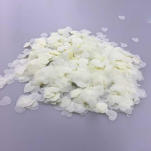 10.000 Stück Seidenpapier, biologisch abbaubar, weißes Herz-Konfetti, Geburtstag, Party, Hochzeit, gebrochenes Weiß 10.000 Stück Seidenpapier, biologisch abbaubar, weißes Herz-Konfetti, Geburtstag, Party, Hochzeit, gebrochenes Weiß von ARMYJY