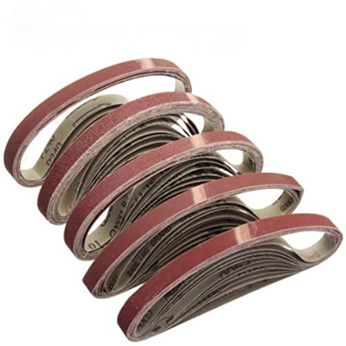 50 Stück Schleifbänder 15 x 452 mm, 60/120/240/400/600 verschiedene Körnungen Aluminiumoxid Schleifbänder zum Schleifen Polieren Entrosten 50 Stück Schleifbänder 15 x 452 mm, 60/120/240/400/600 verschiedene Körnungen Aluminiumoxid Schleifbänder zum Schleifen Polieren Entrosten von ARMYJY