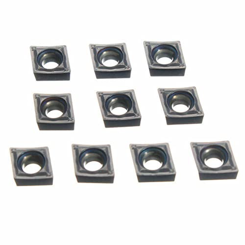 10 Stück CNC-Hartmetall-Einsatz-Drehmaschinen-Einsätze, Drehwerkzeuge mit Box für Stahl-Halbbearbeitung, CCMT060204-SM 10 Stück CNC-Hartmetall-Einsatz-Drehmaschinen-Einsätze, Drehwerkzeuge mit Box für Stahl-Halbbearbeitung, CCMT060204-SM von ARMYJY