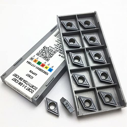10 Stück Hartmetall-Einsatzfräser DCMT11T304-SM Drehwerkzeuge für Stahl Halbbearbeitung 10 Stück Hartmetall-Einsatzfräser DCMT11T304-SM Drehwerkzeuge für Stahl Halbbearbeitung von ARMYJY