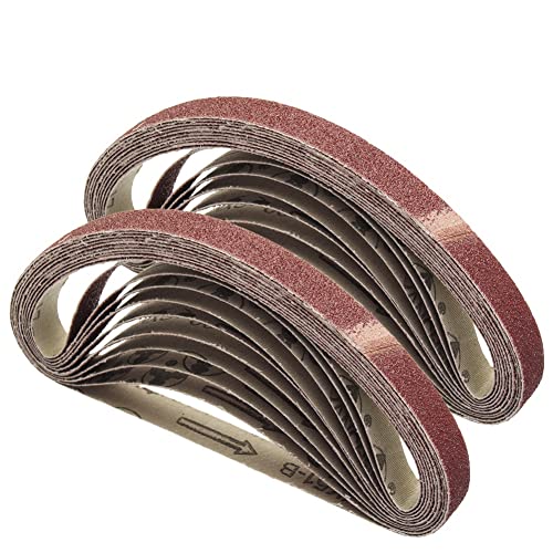 20 Stück Schleifbänder 15 x 452 mm, 60 240 verschiedene Körnungen Aluminiumoxid Schleifbänder zum Schleifen Polieren und Entrosten 20 Stück Schleifbänder 15 x 452 mm, 60 240 verschiedene Körnungen Aluminiumoxid Schleifbänder zum Schleifen Polieren und Entrosten von ARMYJY