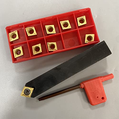 5/8 Drehwerkzeughalter 16 mm SCMCN1616H09-80 + 10 Stück Hartmetall-Einsatz CCMT09 für Stahl-Halbbearbeitung 5/8 Drehwerkzeughalter 16 mm SCMCN1616H09-80 + 10 Stück Hartmetall-Einsatz CCMT09 für Stahl-Halbbearbeitung von ARMYJY