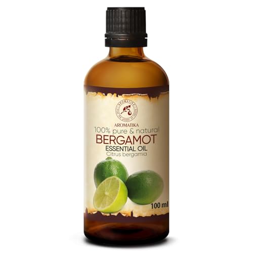 Bergamotte Ätherisches Öl 100ml - Citrus Bergamia - 100% Reines Bergamotteöl für Schönheit - Aromatherapie - Haare & Haut - Duftlampe - Diffuser - Aromaöl - Duftöl von AROMATIKA trust the power of nature