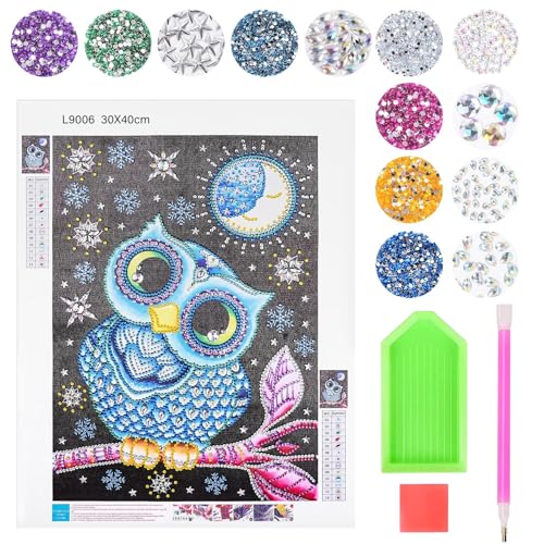 ARONRAVE Diamond Painting Kits, 5D Diamond Painting Eulen Geschenke Diamond Painting Zubehör Full Bilder Diamond Diamond Painting Geschenke für 8 9 10 11 12 Jährige Mädchen von ARONRAVE