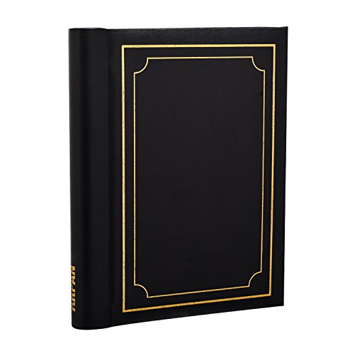 ARPAN Fotoalbum, selbstklebend, Fotobuch, gepolstert, spiralgebunden, 36 Blatt, schwarz, 28 x 22 cm von ARPAN