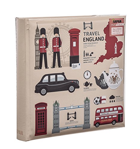 Arpan London Icons Design Reisetasche Memoalbum 6x4 für 200 Fotos, 23 x 23 cm von ARPAN