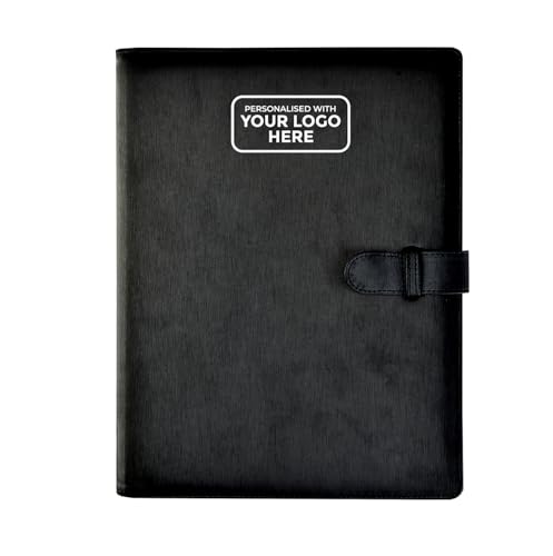Arpan Personalisiertes Logo, 36 Taschen, 72 Seiten, A4, Präsentationsmappe, Dokumentenmappe, Sichtbuch, Portfolio, professionelle Konferenzmappe, Kunstleder mit Wolkengürtel (schwarz) von ARPAN