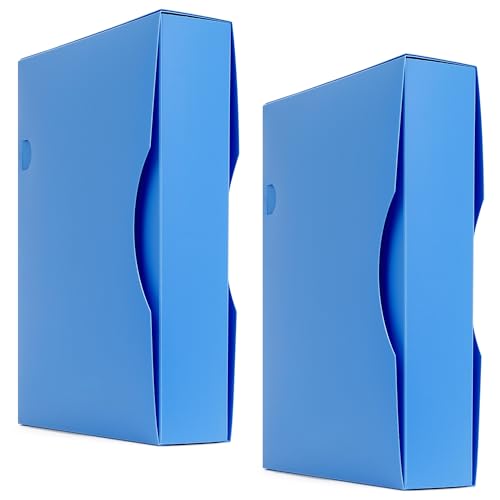 Arpan Präsentations-Sichtbuch, A4-Dokumentenmappe mit 150 Taschen, 300 Seiten, Aufbewahrungsetui, Portfolio-Ordner mit Kunststoffhüllen, Poly-Pocket-Mappe (Blau, 2 Stück) von ARPAN